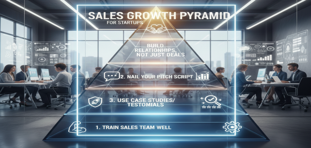 Sales Growth Pyramid For Startups !